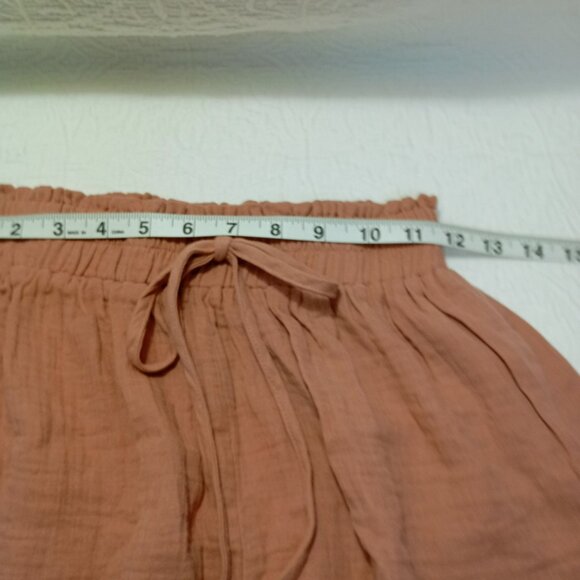 Cupshe Shorts 100% Cotton Womens XS Rust Brown Crochet Trim - Picture 8 of 9